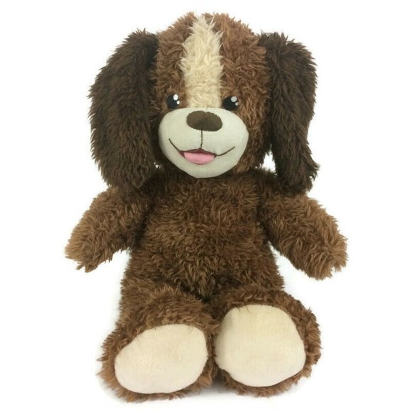 Build A Bear Puppy Dog Plush 17" W/ Sound Barks Shaggy Brown Tan Stuffed Animal - Picture 1 of 9
